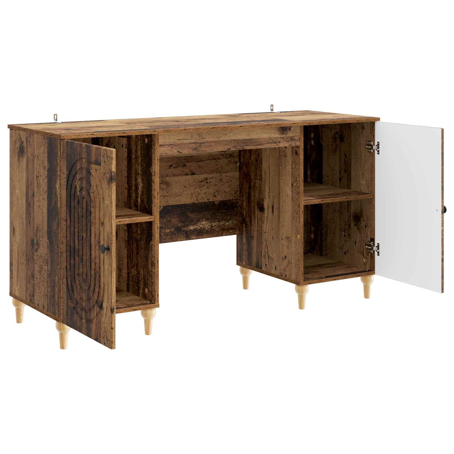 vidaXL Desk Old Wood 142.5 x 50 x 75 cm Engineered Wood
