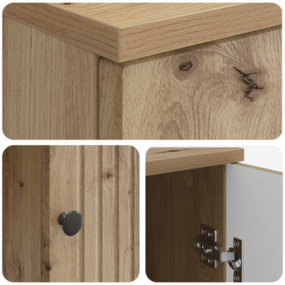 vidaXL Desk with Shelf Artisan Oak 142.5 x 50 x 75 cm Engineered Wood