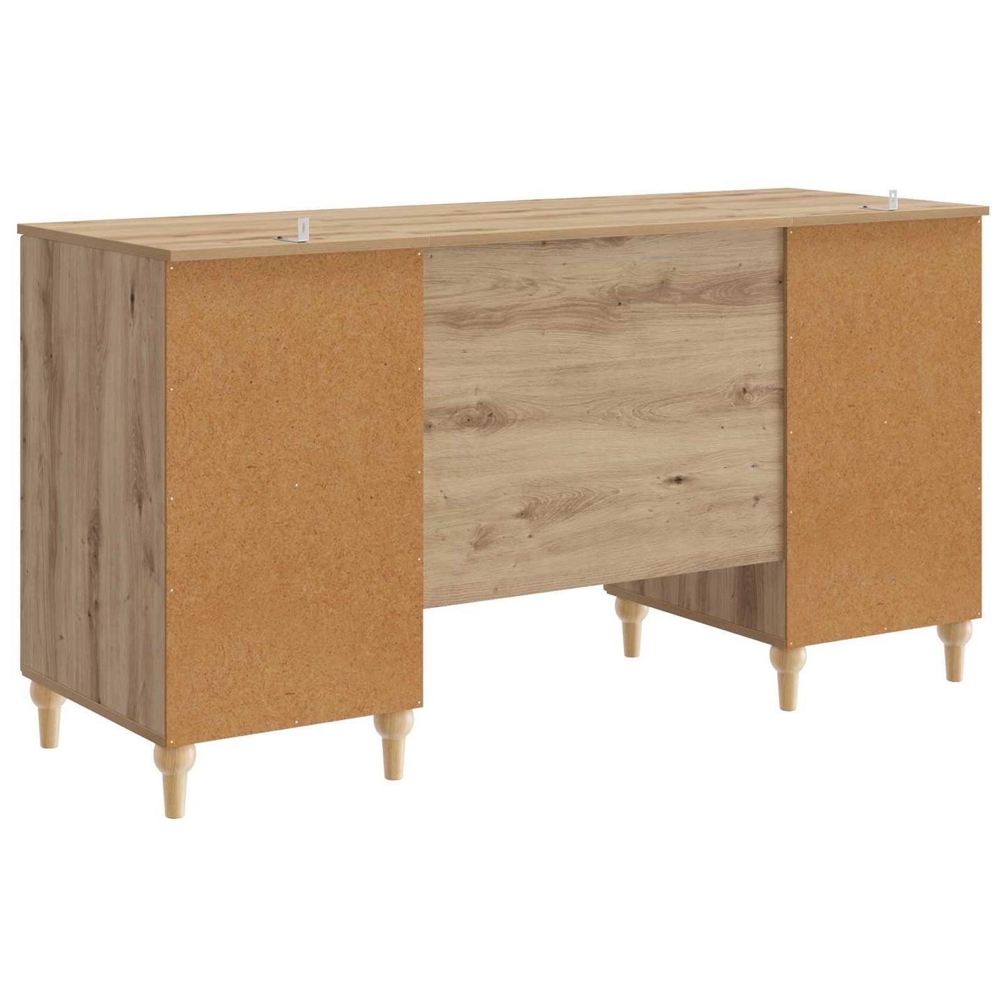 vidaXL Desk with Shelf Artisan Oak 142.5 x 50 x 75 cm Engineered Wood
