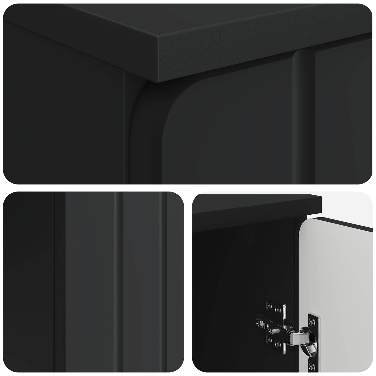 vidaXL Desk with Shelf Black 142.5 x 50 x 75 cm Engineered Wood