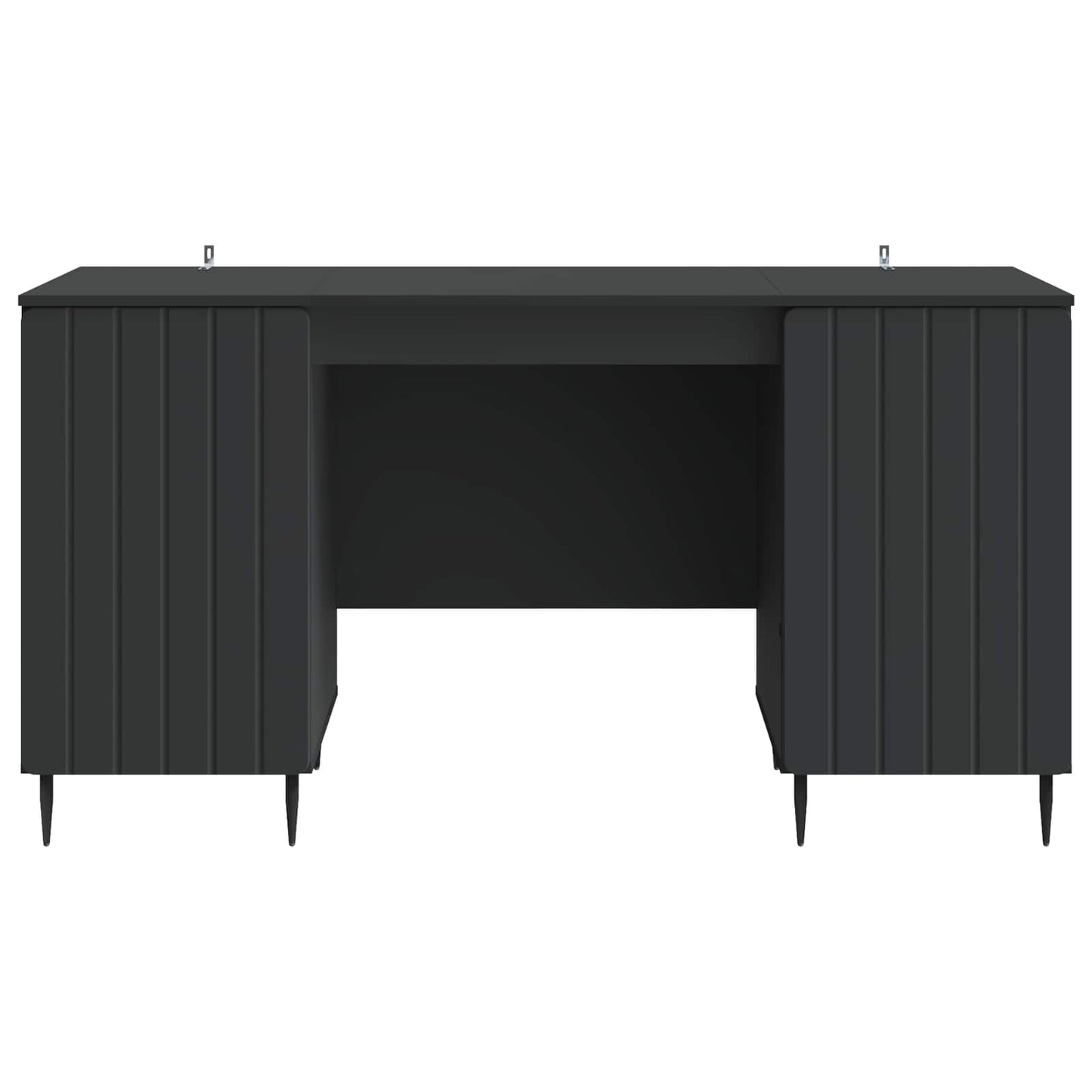 vidaXL Desk with Shelf Black 142.5 x 50 x 75 cm Engineered Wood