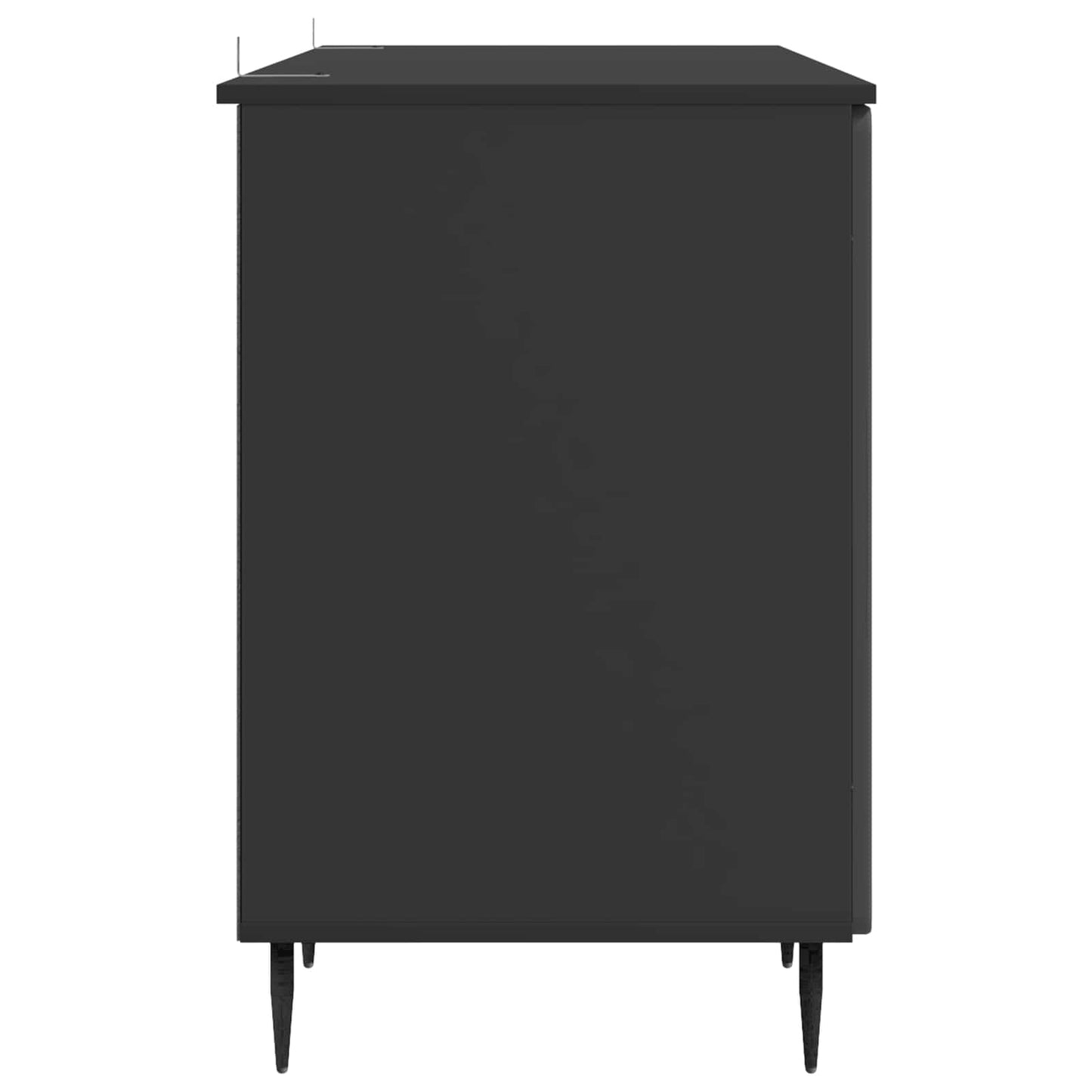 vidaXL Desk with Shelf Black 142.5 x 50 x 75 cm Engineered Wood