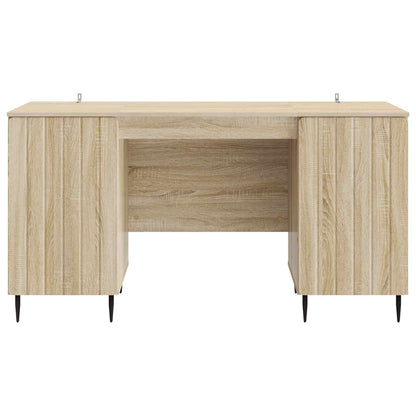 vidaXL Desk with Shelf Sonoma Oak 142.5 x 50 x 75 cm Engineered Wood