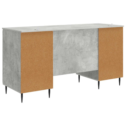 vidaXL Desk with Door Concrete Grey 142.5 x 50 x 75 cm Engineered Wood