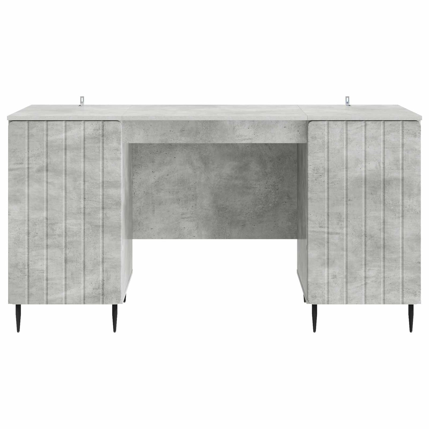 vidaXL Desk with Door Concrete Grey 142.5 x 50 x 75 cm Engineered Wood