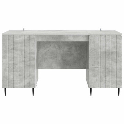 vidaXL Desk with Door Concrete Grey 142.5 x 50 x 75 cm Engineered Wood