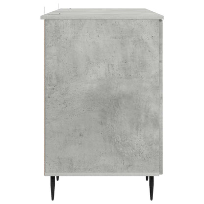 vidaXL Desk with Door Concrete Grey 142.5 x 50 x 75 cm Engineered Wood