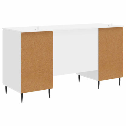 vidaXL Desk High Gloss White 142.5 x 50 x 75 cm Engineered Wood