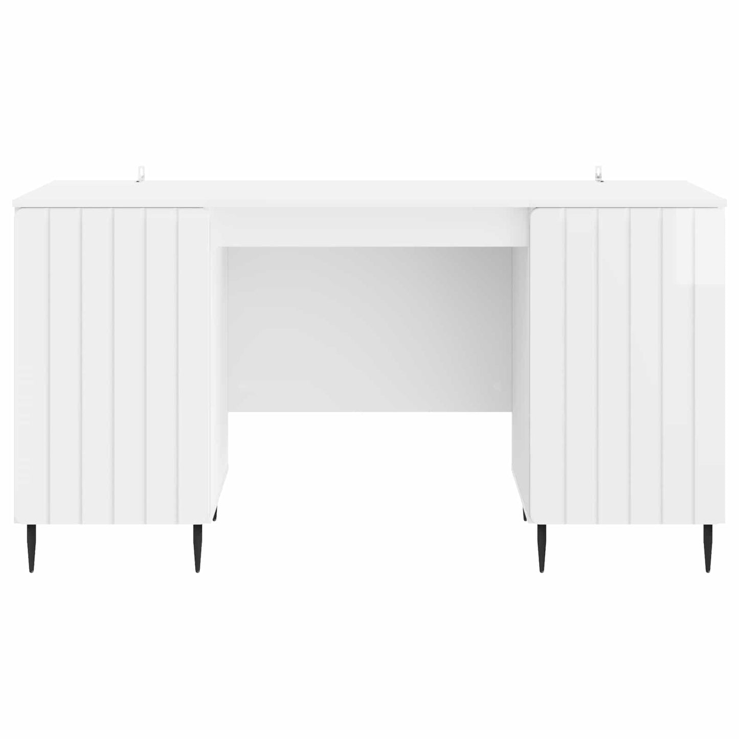 vidaXL Desk High Gloss White 142.5 x 50 x 75 cm Engineered Wood