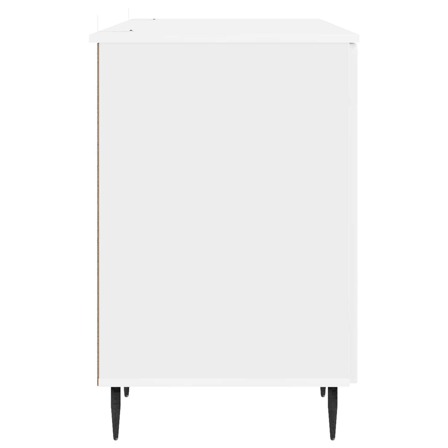 vidaXL Desk High Gloss White 142.5 x 50 x 75 cm Engineered Wood