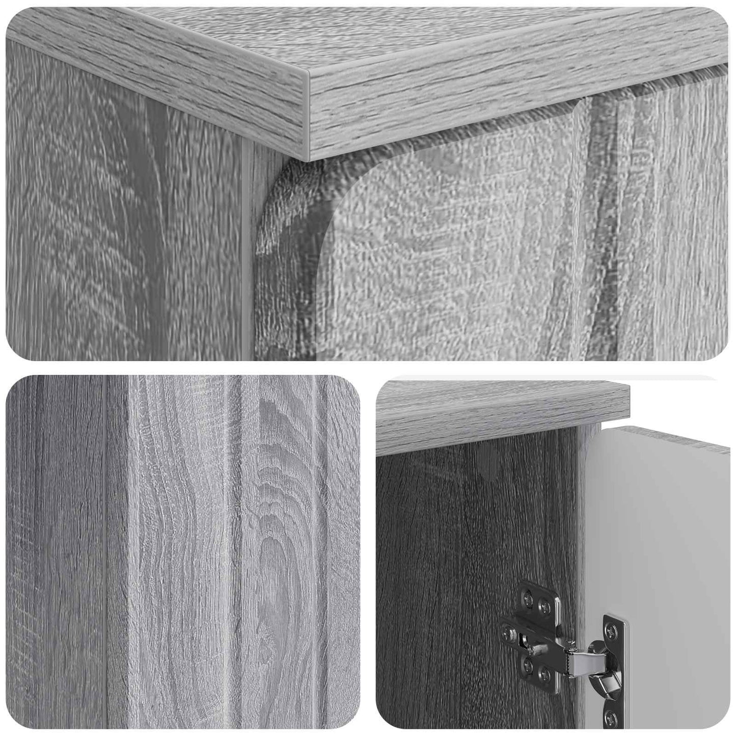 vidaXL Desk with Shelf Grey Sonoma 142.5 x 50 x 75 cm Engineered Wood