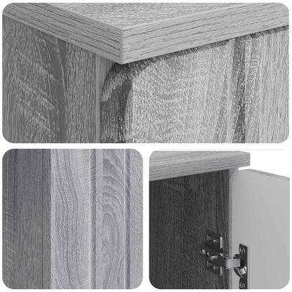 vidaXL Desk with Shelf Grey Sonoma 142.5 x 50 x 75 cm Engineered Wood