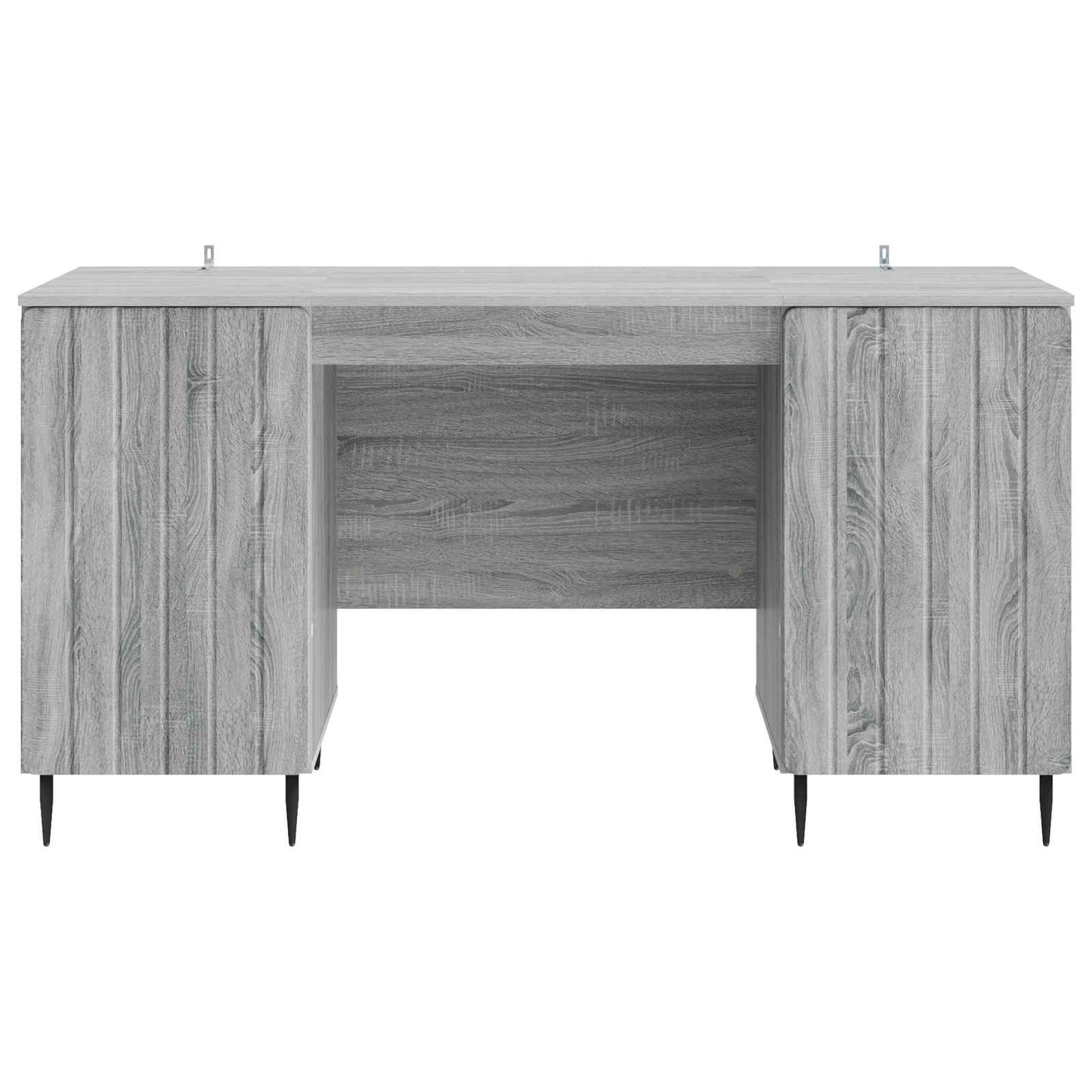 vidaXL Desk with Shelf Grey Sonoma 142.5 x 50 x 75 cm Engineered Wood