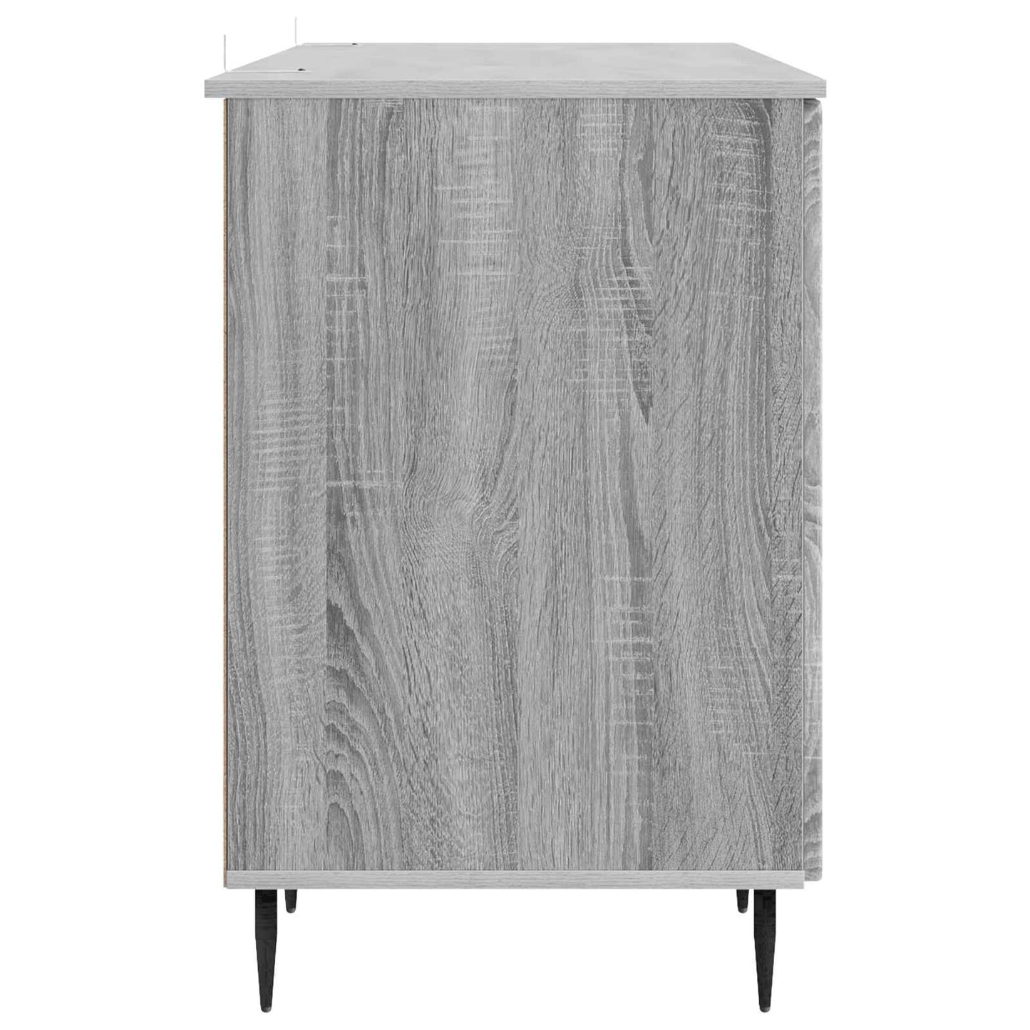 vidaXL Desk with Shelf Grey Sonoma 142.5 x 50 x 75 cm Engineered Wood
