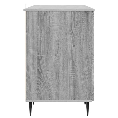 vidaXL Desk with Shelf Grey Sonoma 142.5 x 50 x 75 cm Engineered Wood
