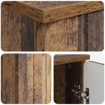 vidaXL Desk with Shelf Old Wood 142.5 x 50 x 75 cm Engineered Wood
