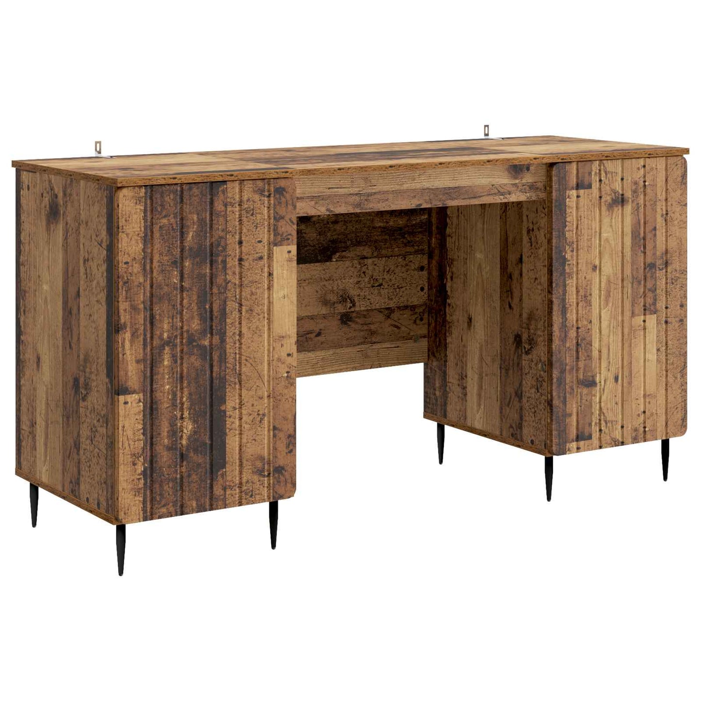 vidaXL Desk with Shelf Old Wood 142.5 x 50 x 75 cm Engineered Wood