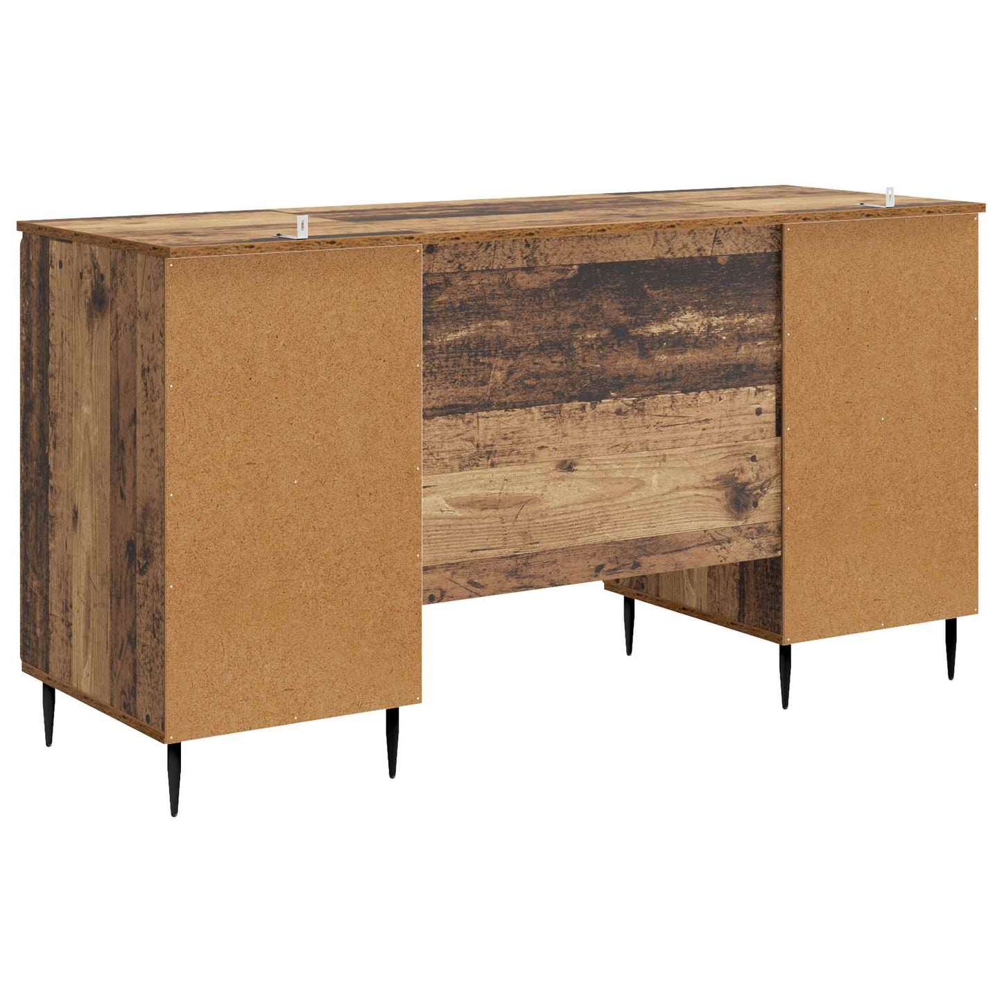 vidaXL Desk with Shelf Old Wood 142.5 x 50 x 75 cm Engineered Wood