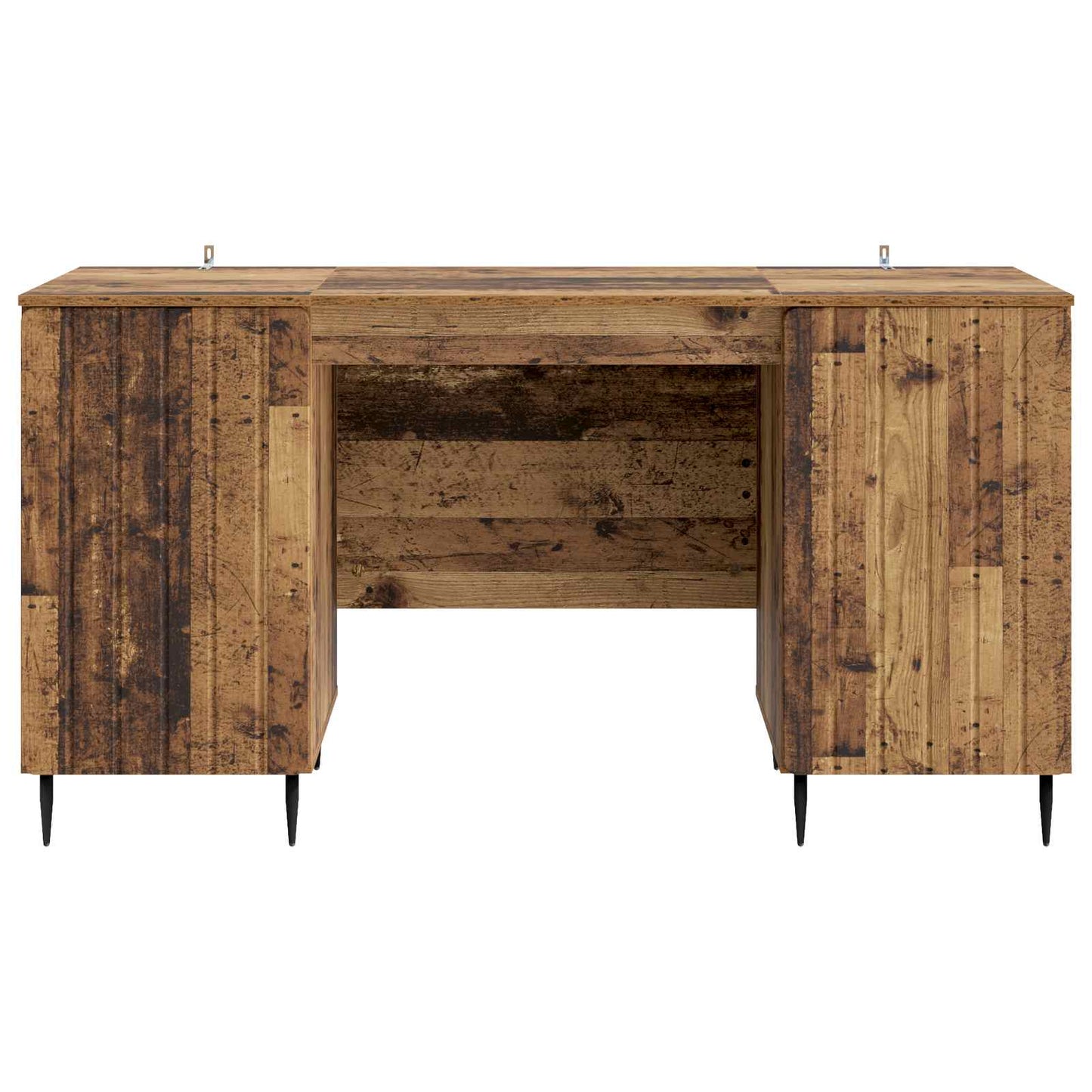 vidaXL Desk with Shelf Old Wood 142.5 x 50 x 75 cm Engineered Wood