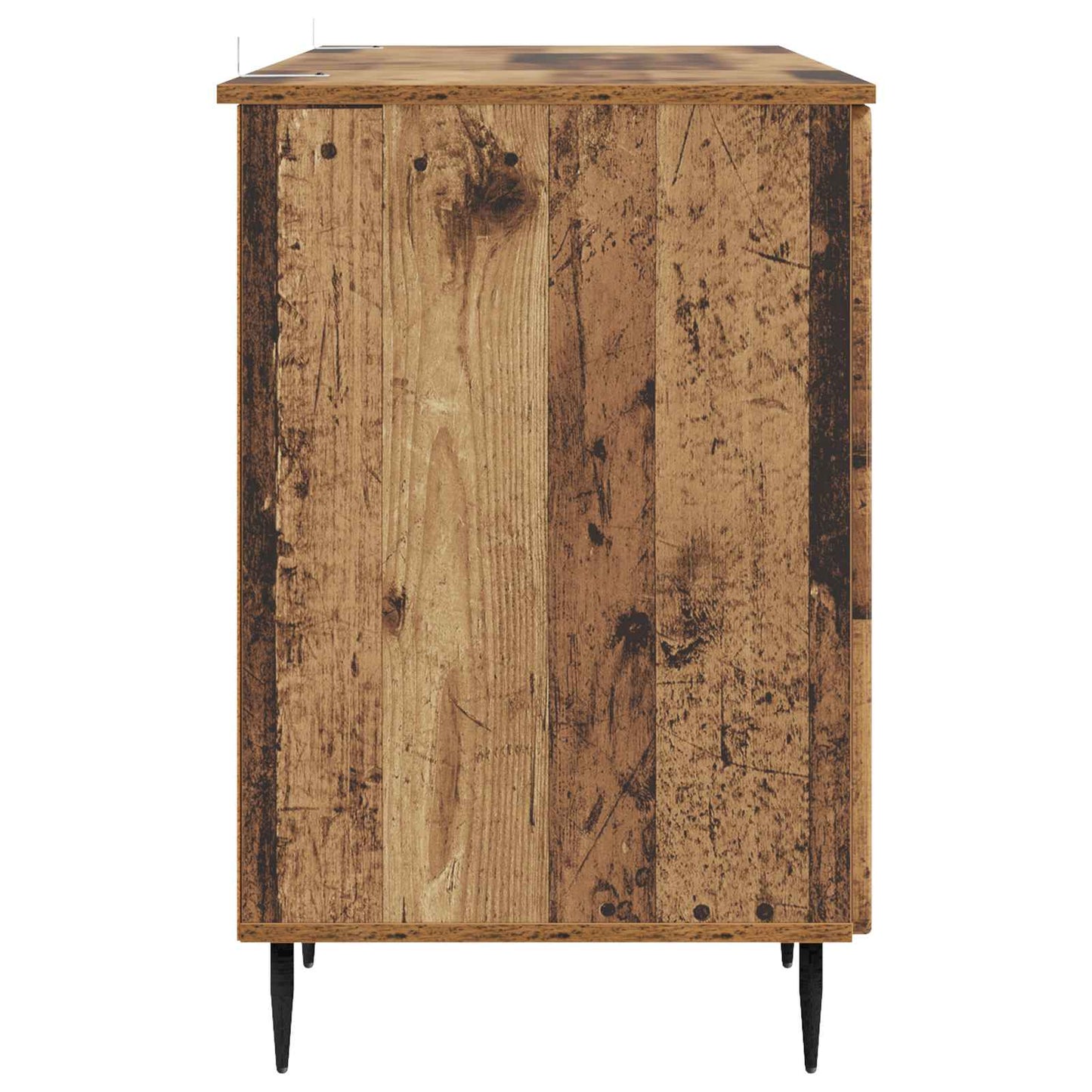 vidaXL Desk with Shelf Old Wood 142.5 x 50 x 75 cm Engineered Wood