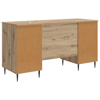 vidaXL Desk with Shelf Artisan Oak 142.5 x 50 x 75 cm Engineered Wood