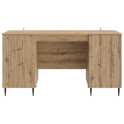 vidaXL Desk with Shelf Artisan Oak 142.5 x 50 x 75 cm Engineered Wood