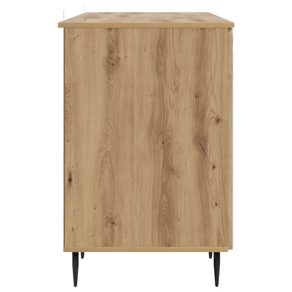 vidaXL Desk with Shelf Artisan Oak 142.5 x 50 x 75 cm Engineered Wood