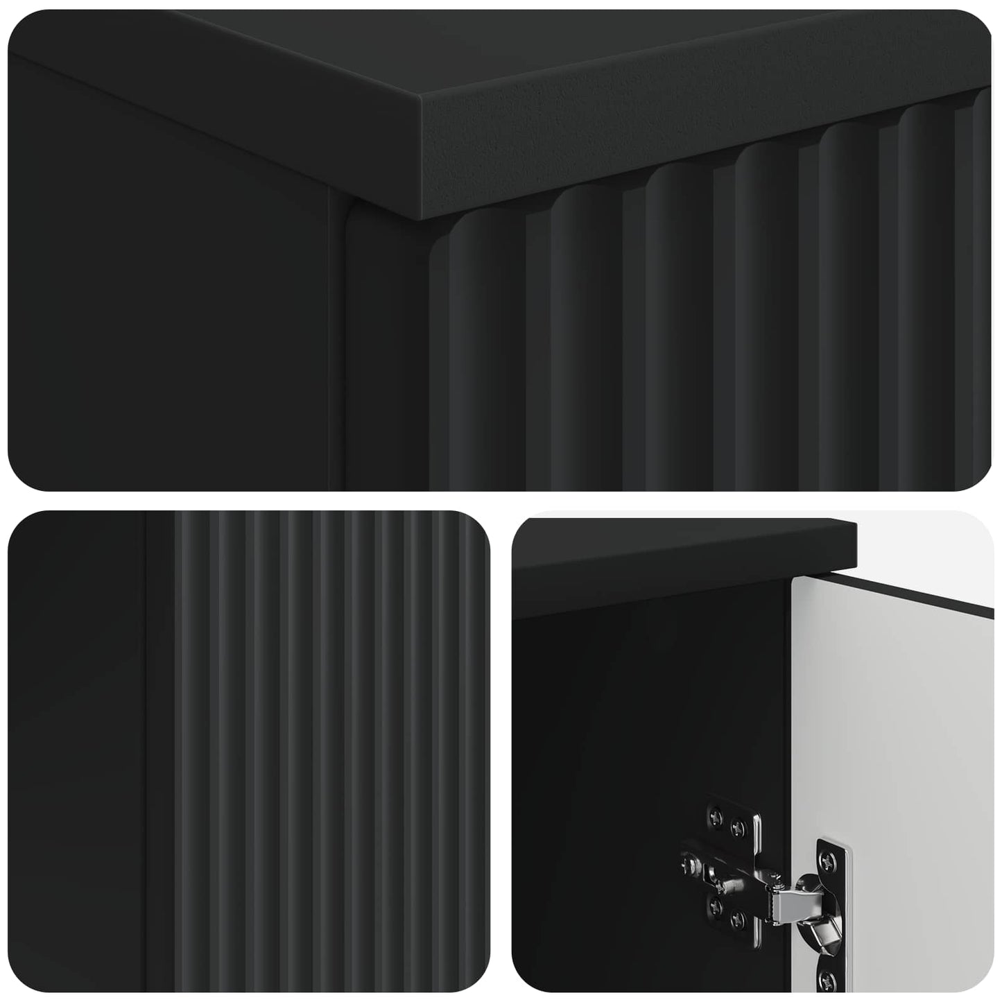 vidaXL Desk with Shelf Black 142.5 x 50 x 75 cm Engineered Wood