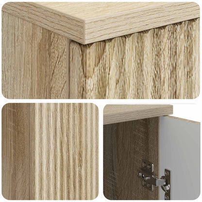 vidaXL Desk with Shelf Sonoma Oak 142.5 x 50 x 75 cm Engineered Wood