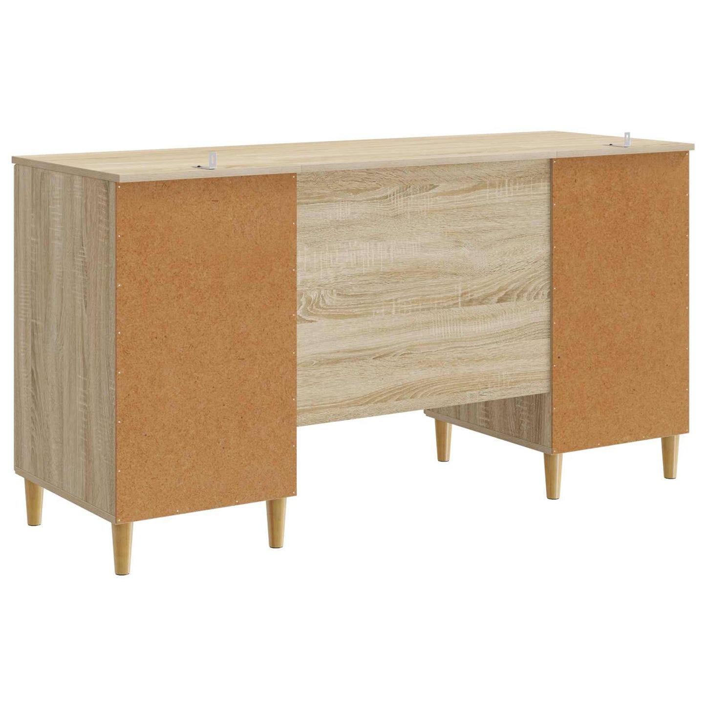 vidaXL Desk with Shelf Sonoma Oak 142.5 x 50 x 75 cm Engineered Wood