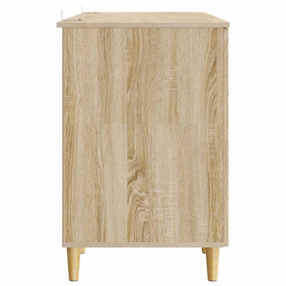 vidaXL Desk with Shelf Sonoma Oak 142.5 x 50 x 75 cm Engineered Wood