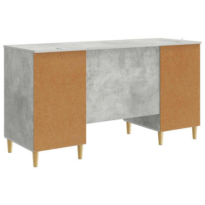 vidaXL Desk with Door Concrete Grey 142.5 x 50 x 75 cm Engineered Wood