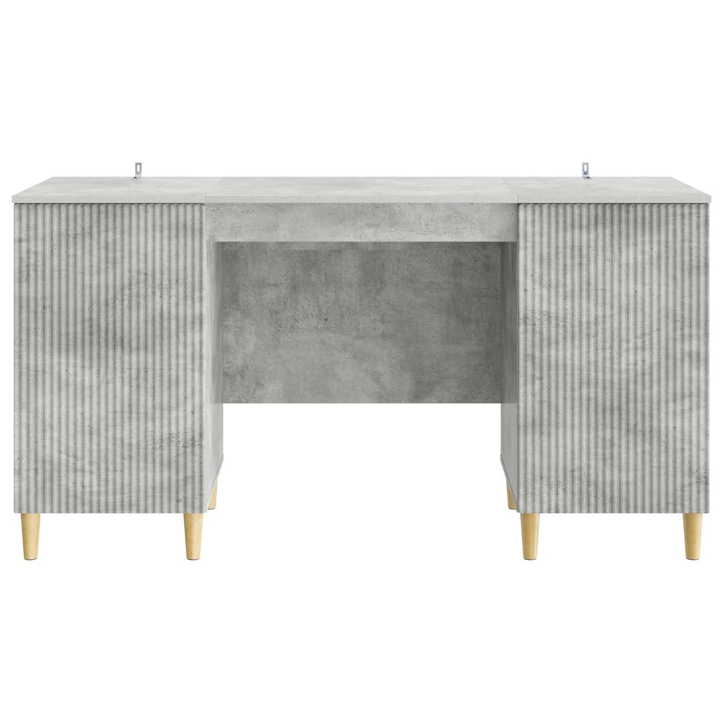 vidaXL Desk with Door Concrete Grey 142.5 x 50 x 75 cm Engineered Wood