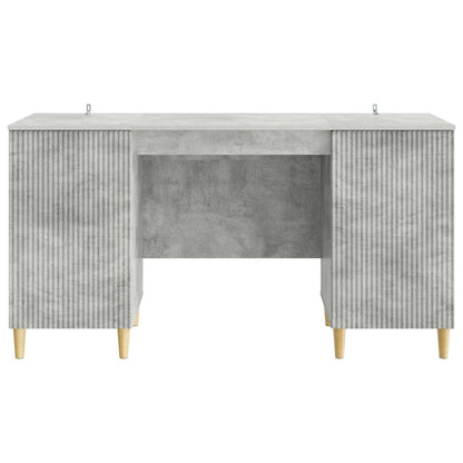 vidaXL Desk with Door Concrete Grey 142.5 x 50 x 75 cm Engineered Wood