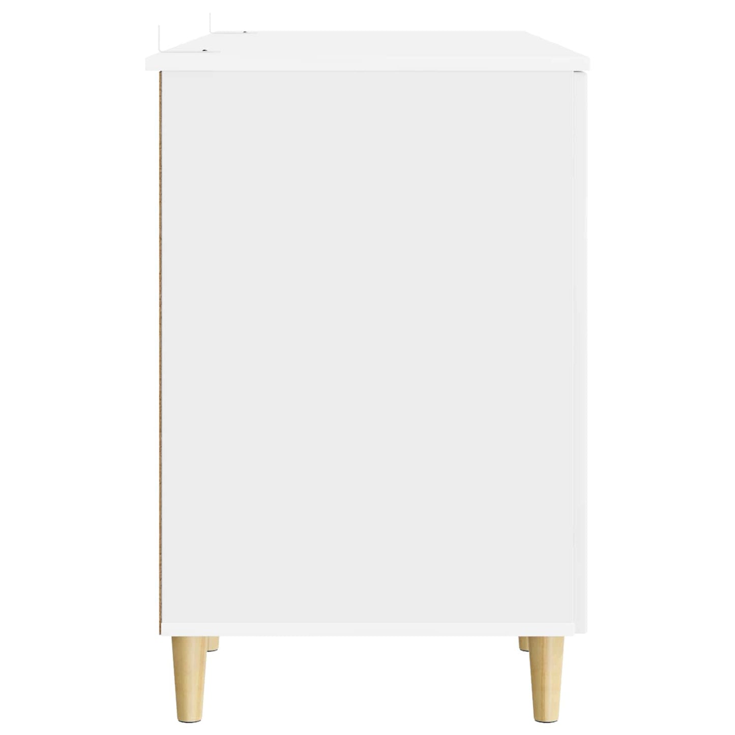 vidaXL Desk High Gloss White 142.5 x 50 x 75 cm Engineered Wood
