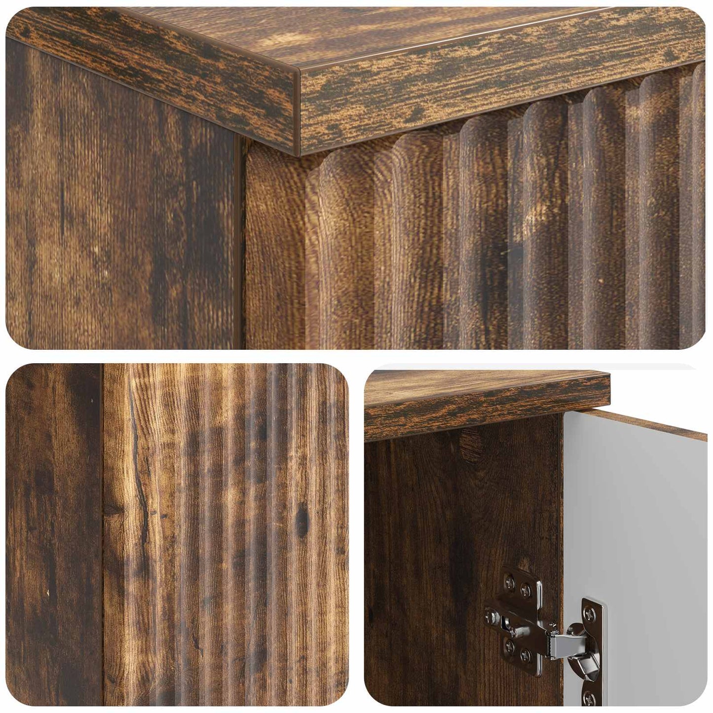 vidaXL Desk with Shelf Smoked Oak 142.5 x 50 x 75 cm Engineered Wood
