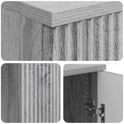 vidaXL Desk with Shelf Grey Sonoma 142.5 x 50 x 75 cm Engineered Wood