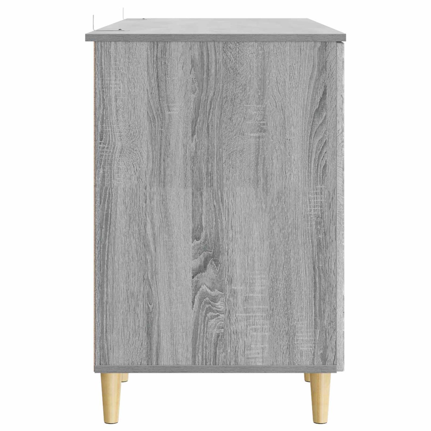 vidaXL Desk with Shelf Grey Sonoma 142.5 x 50 x 75 cm Engineered Wood
