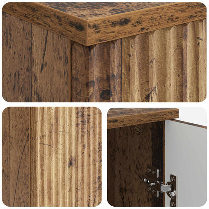 vidaXL Desk with Shelf Old Wood 142.5 x 50 x 75 cm Engineered Wood