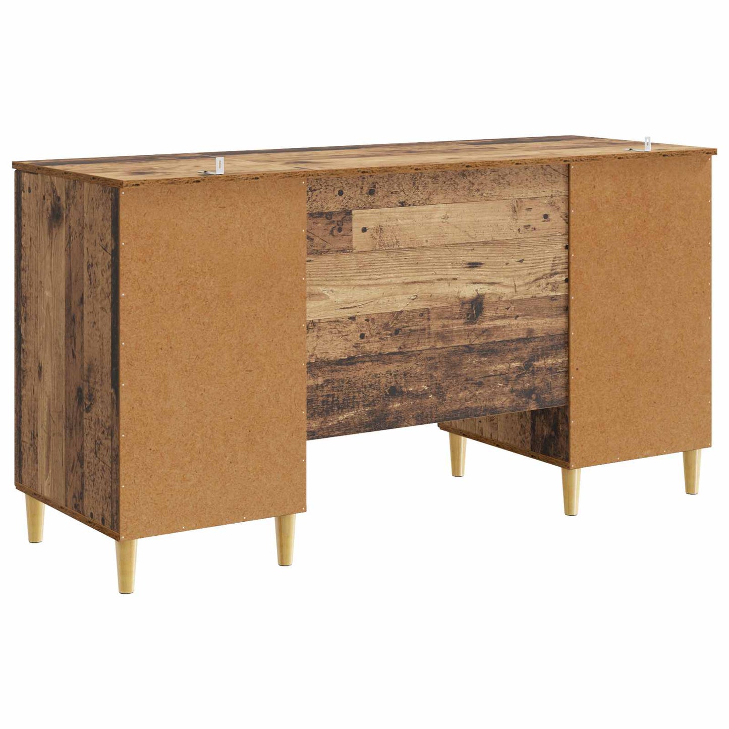vidaXL Desk with Shelf Old Wood 142.5 x 50 x 75 cm Engineered Wood
