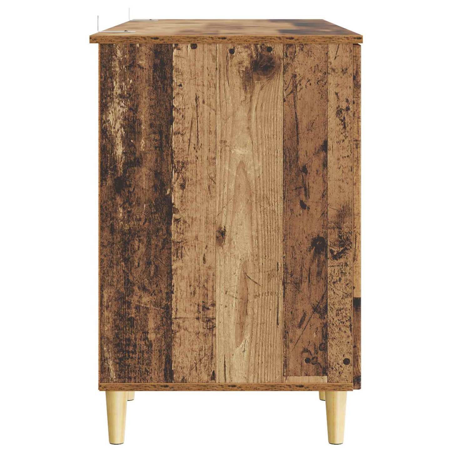 vidaXL Desk with Shelf Old Wood 142.5 x 50 x 75 cm Engineered Wood