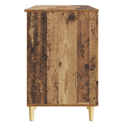 vidaXL Desk with Shelf Old Wood 142.5 x 50 x 75 cm Engineered Wood