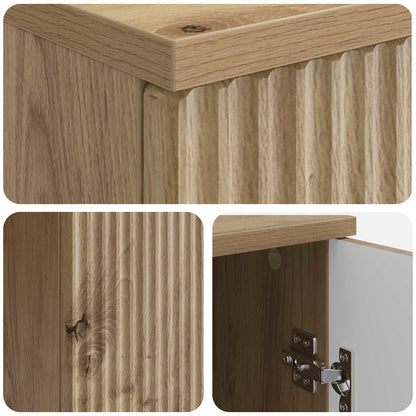 vidaXL Desk with Shelf Artisan Oak 142.5 x 50 x 75 cm Engineered Wood