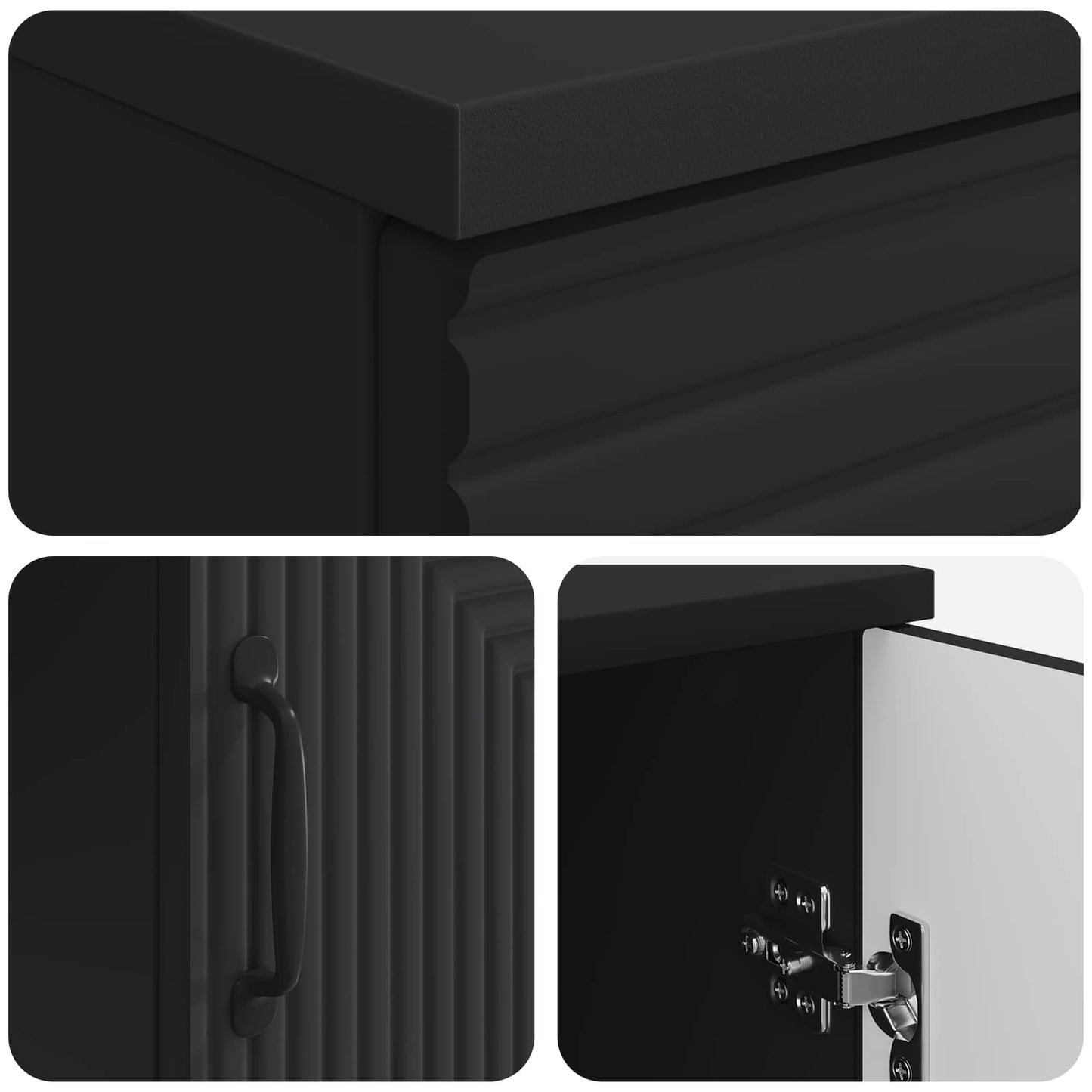 vidaXL Desk with Shelf Black 142.5 x 50 x 75 cm Engineered Wood