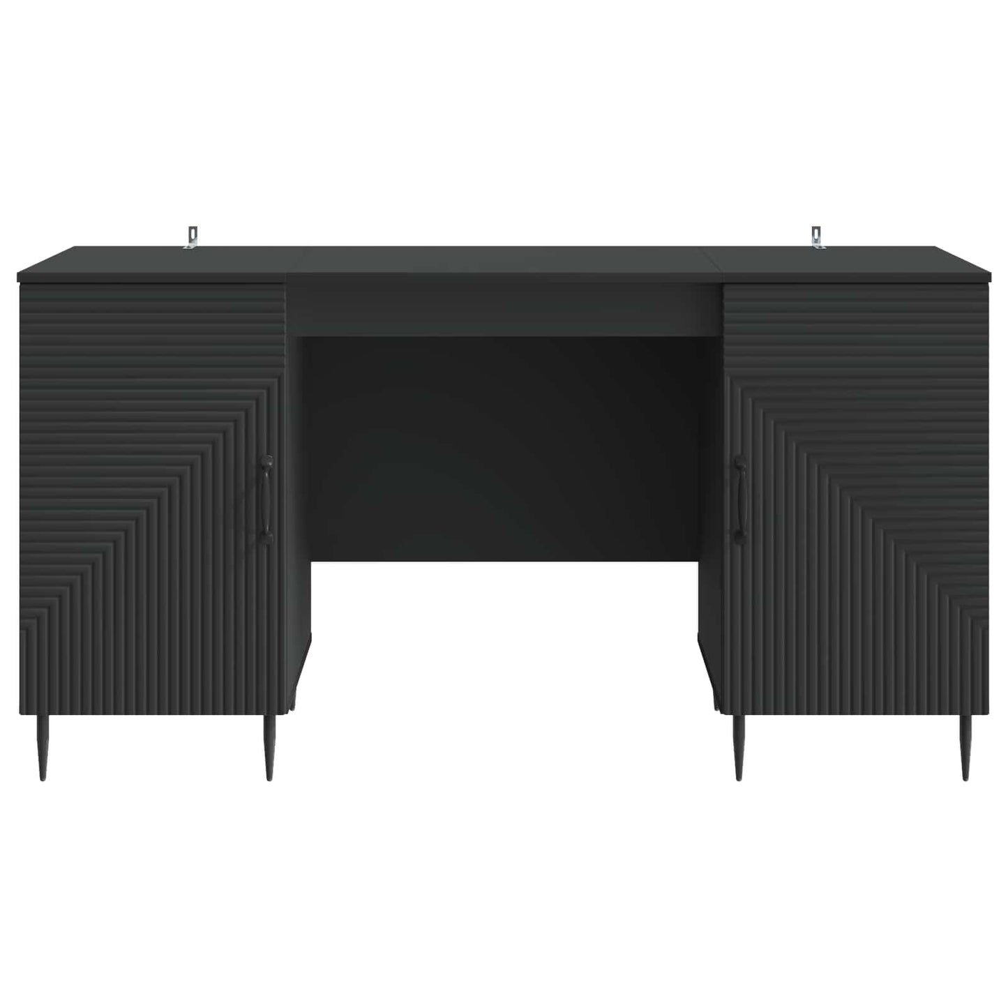 vidaXL Desk with Shelf Black 142.5 x 50 x 75 cm Engineered Wood