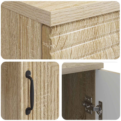 vidaXL Desk with Shelf Sonoma Oak 142.5 x 50 x 75 cm Engineered Wood