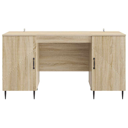 vidaXL Desk with Shelf Sonoma Oak 142.5 x 50 x 75 cm Engineered Wood