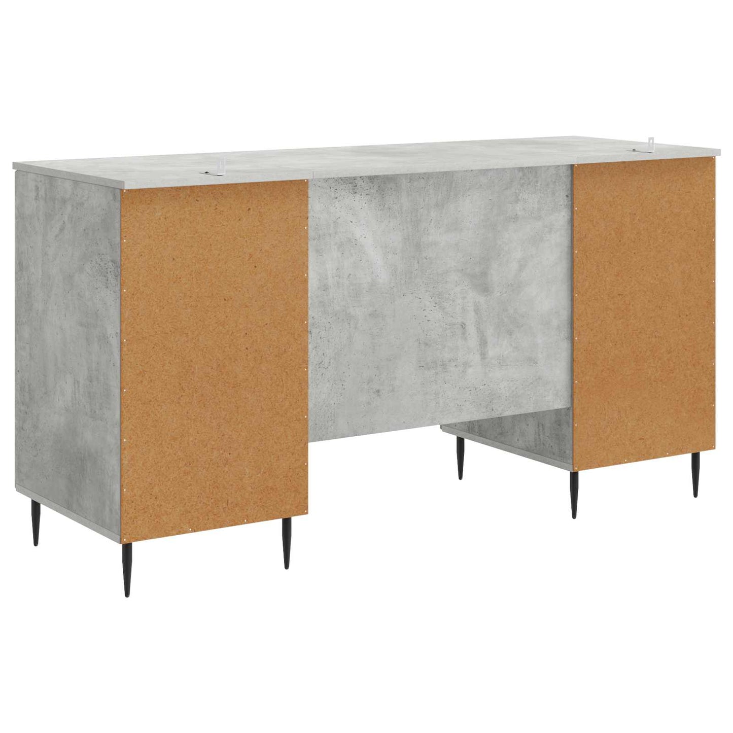 vidaXL Desk with Door Concrete Grey 142.5 x 50 x 75 cm Engineered Wood