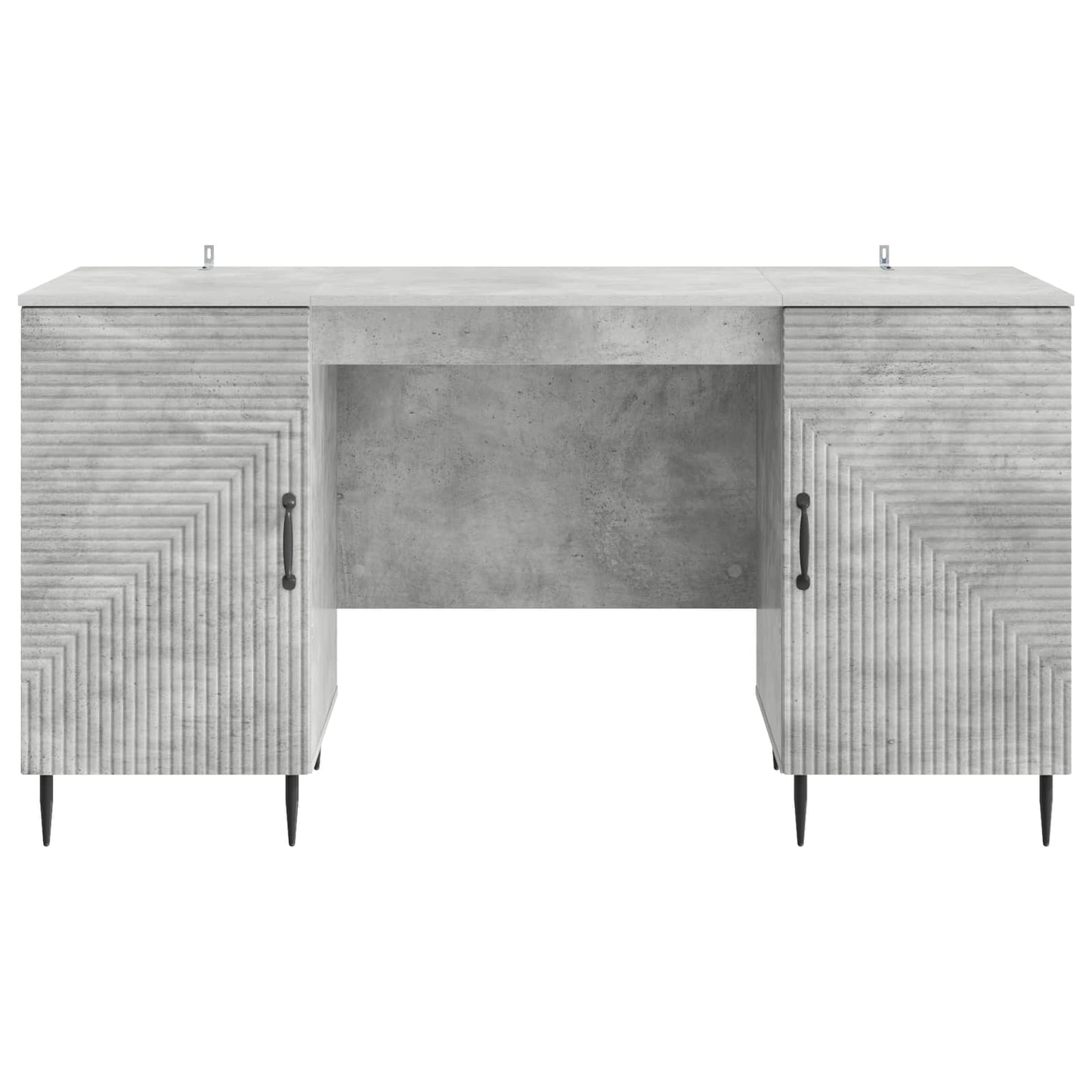 vidaXL Desk with Door Concrete Grey 142.5 x 50 x 75 cm Engineered Wood