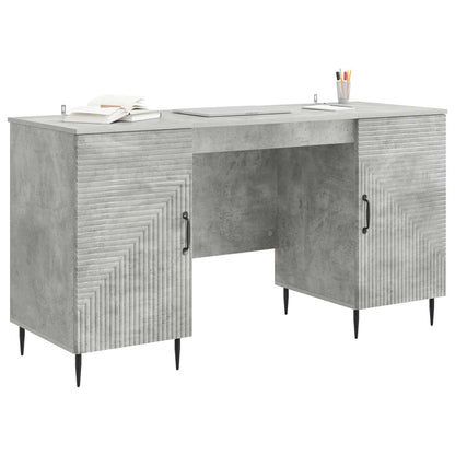 vidaXL Desk with Door Concrete Grey 142.5 x 50 x 75 cm Engineered Wood